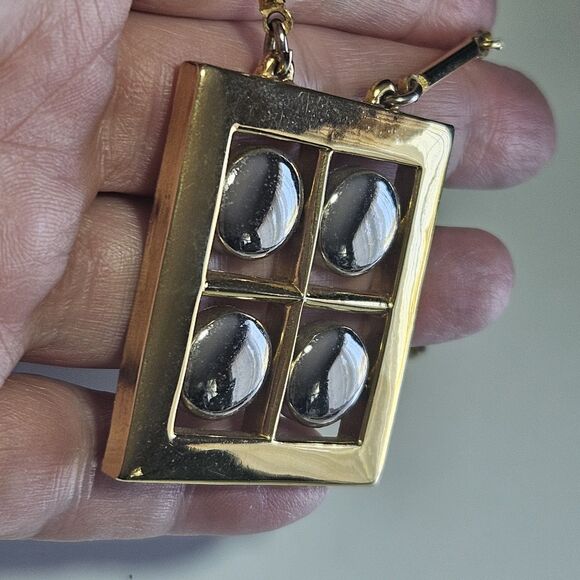 Artistry By Amway Necklace Gold And Silver Two Tone 20" With Chain Vintage - Picture 3 of 13